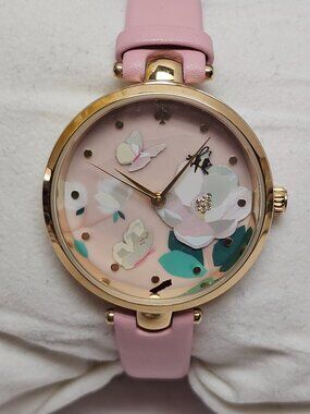 kate spade Pink Floral & Butterfly Gold-Tone Watch Kate Spade Monroe Flower Watch: Nature-Inspired Elegance  main image 4